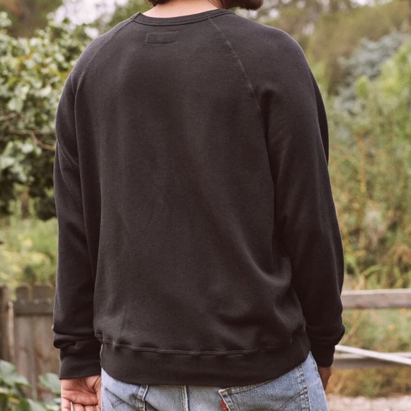 THE GREAT.The Men's College Sweatshirt in Almost Black - Picture 2 of 7